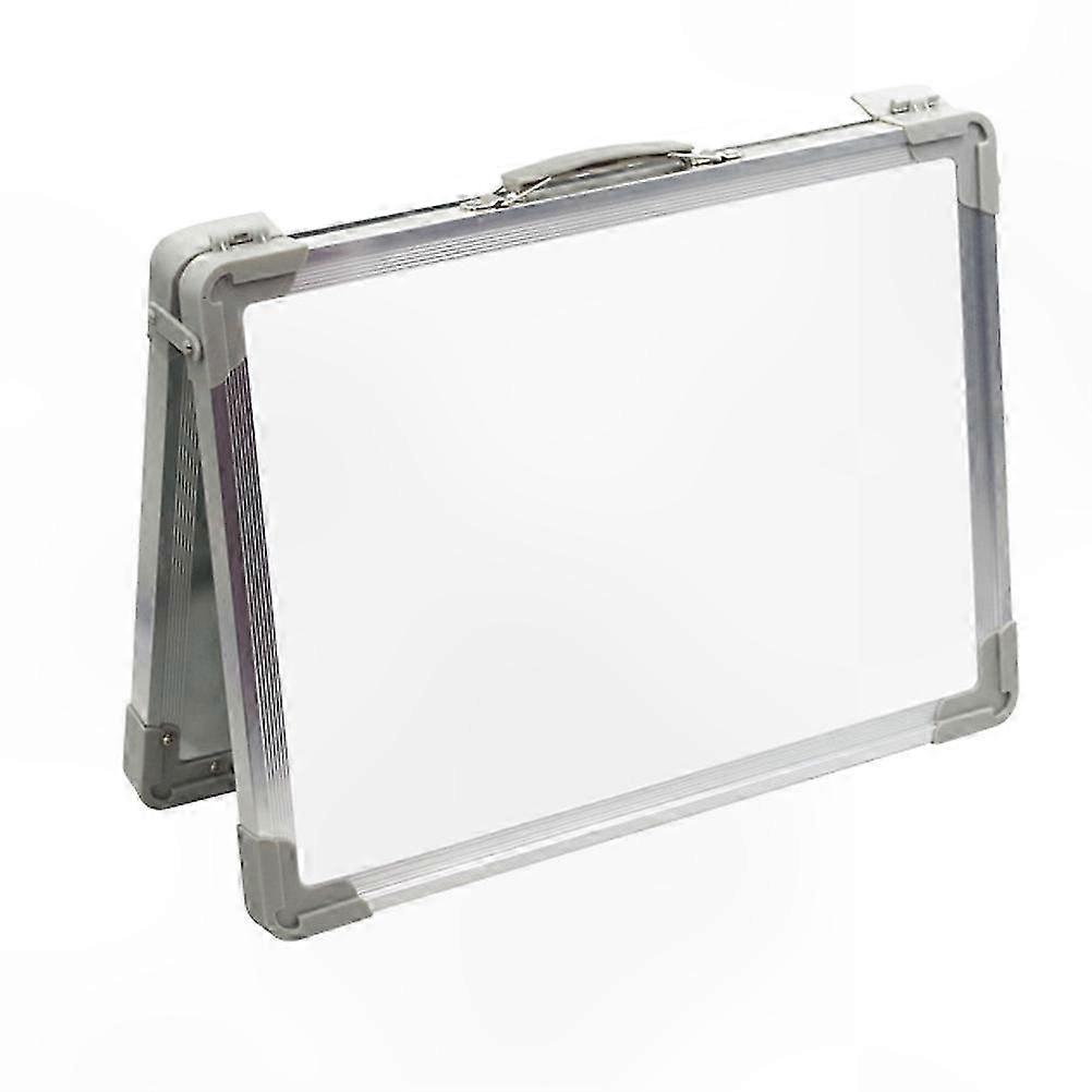 Double-Sided Magnetic Whiteboard Portable Foldable Easel for Desk Use
