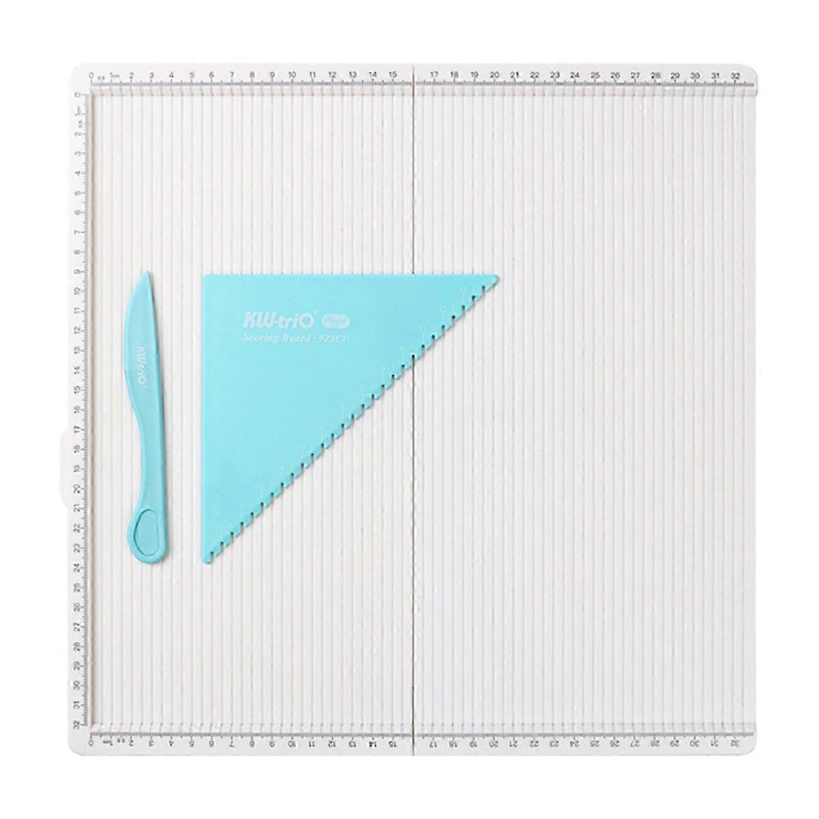 Craft Paper Trimmer with Scoring Board - Portable Paper Scoring Tool for Card Making, School & Office Use
