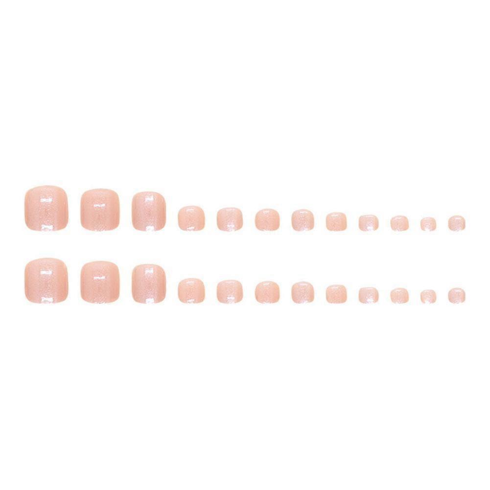 24PCS Fake Toe Nails - High Simulation & Durable for Perfect DIY Manicure