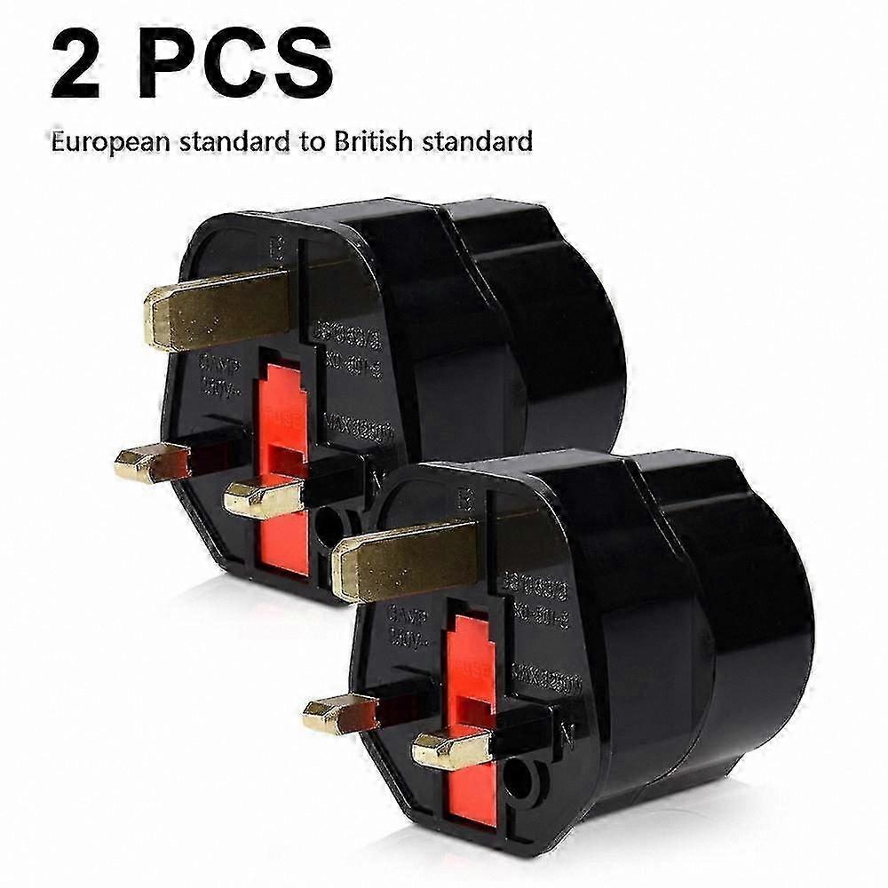 Universal Travel Adapter for UK and EU - 2 Pack Power Plug Converter Socket