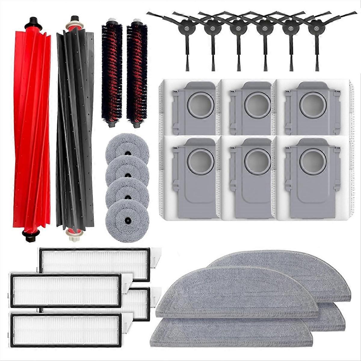 Replacement Parts for S8 Maxv Ultra /S8 Max Ultra Vacuum Cleaner Main Side Brush Filter Mop Cloth Dust Bag Set