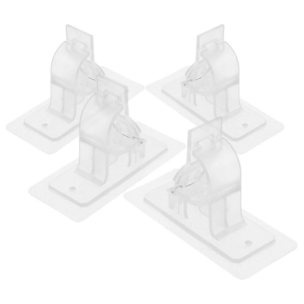 4pcs Curtain Rod Brackets Self Adhesive Hooks Holders