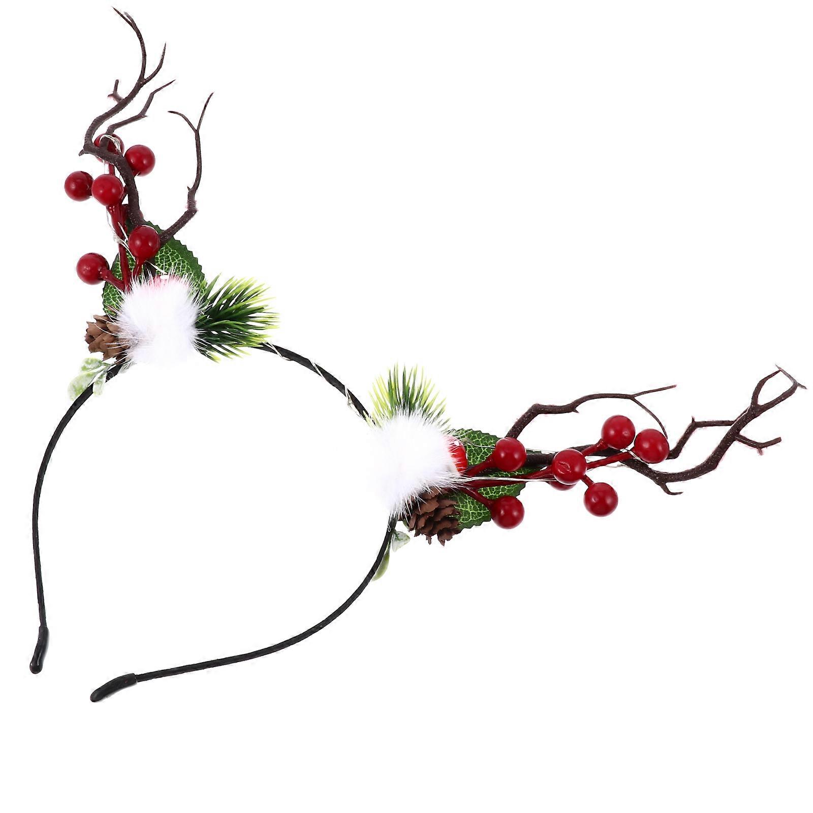 Luminous Antler Hairband for Children Assorted Color Suitable for Christmas Events and Photo Taking 1 Pc