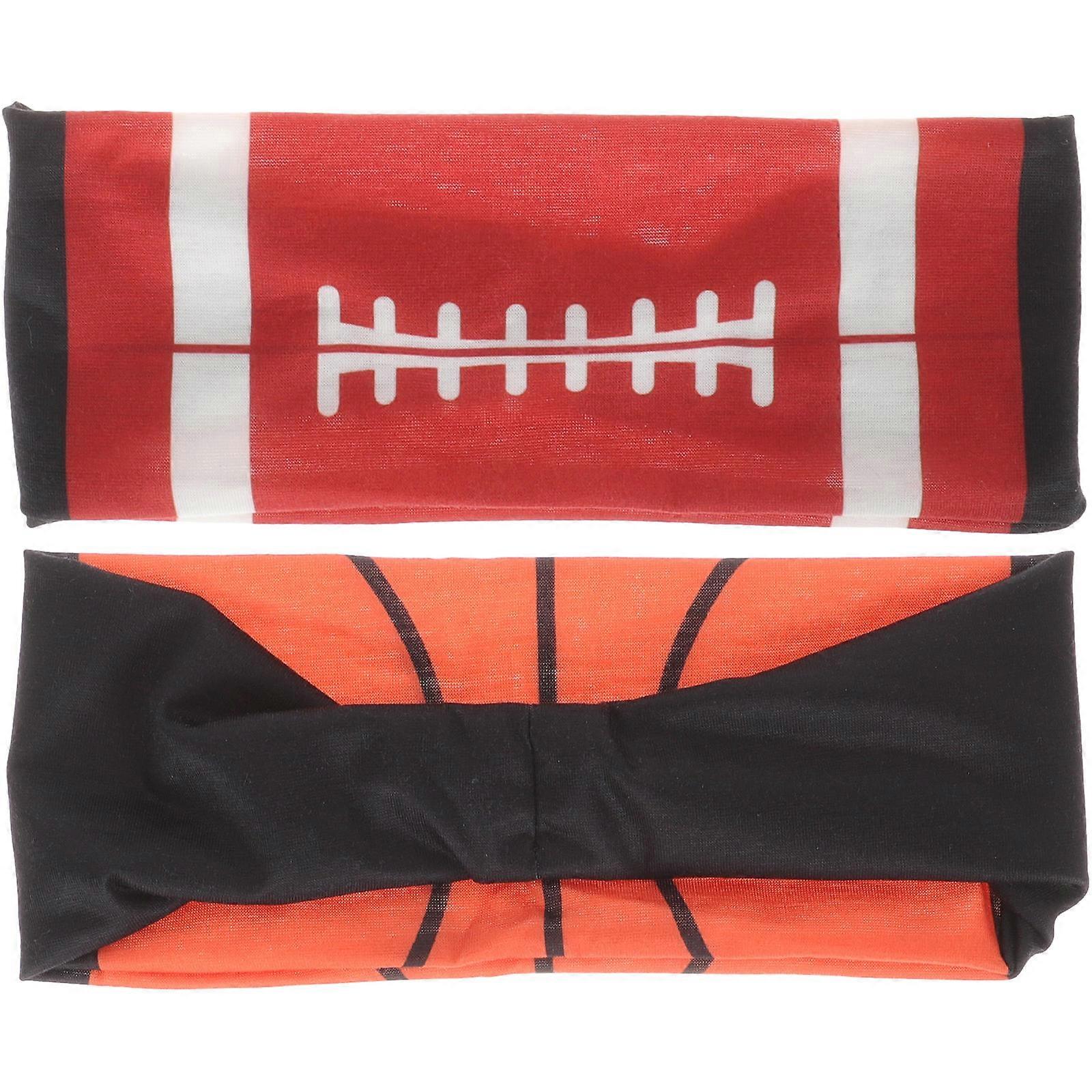 Assorted Color Polyester Elastic Headbands for Sports Yoga Running Exercise  2 Pack