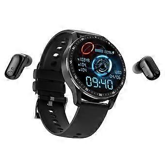 2 In 1 Sports Smartwatch With Wireless Earphones Alloy Shell Ultrathin Touch-screen Ip67 Multi Spo