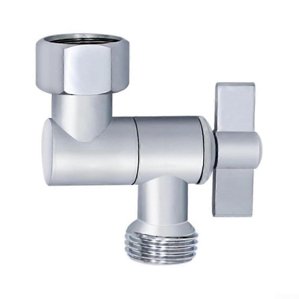 Adjustable Shower Head Extender Adapter Metal Shower Angle Adapter Solid Brass Shower Head Elbow 360-Degree Rotating Silver