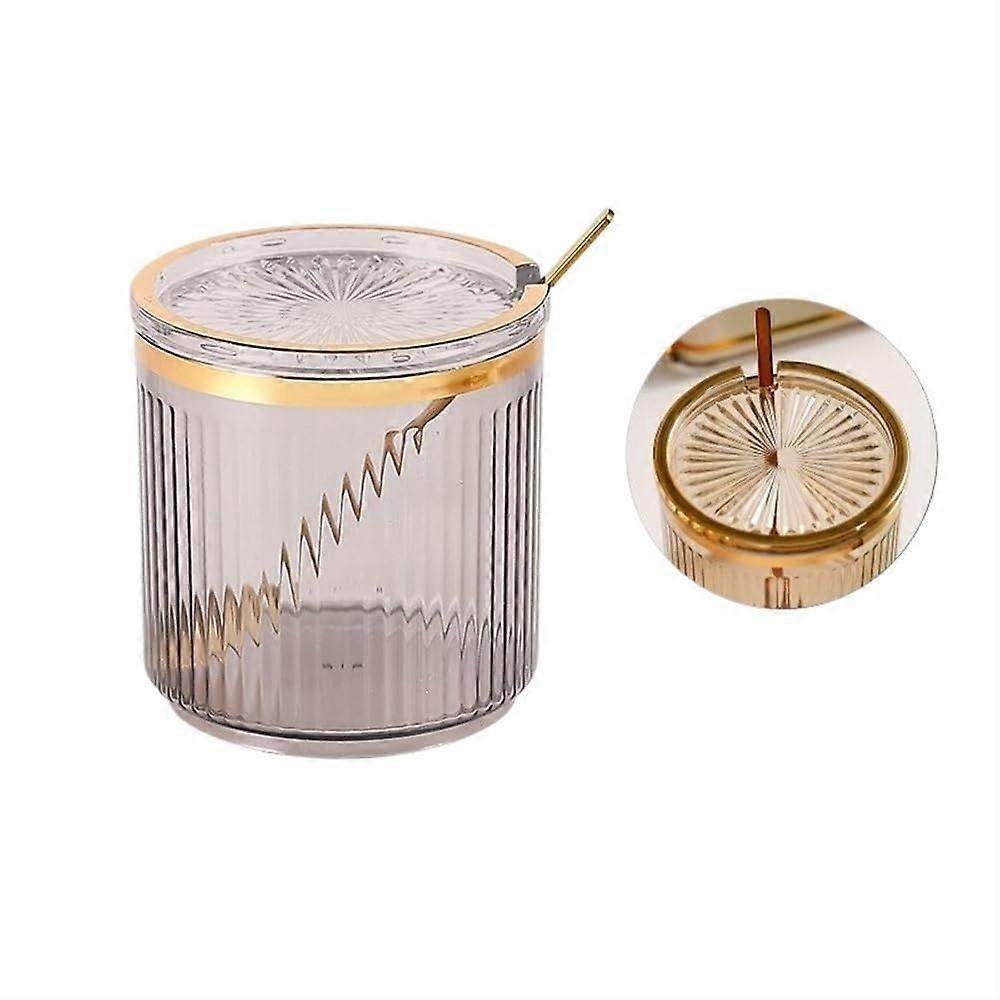 Seasoning Jar With Spoon 3/6Pack Smoke Grey Kitchen Storage Bottle Exquisite Design