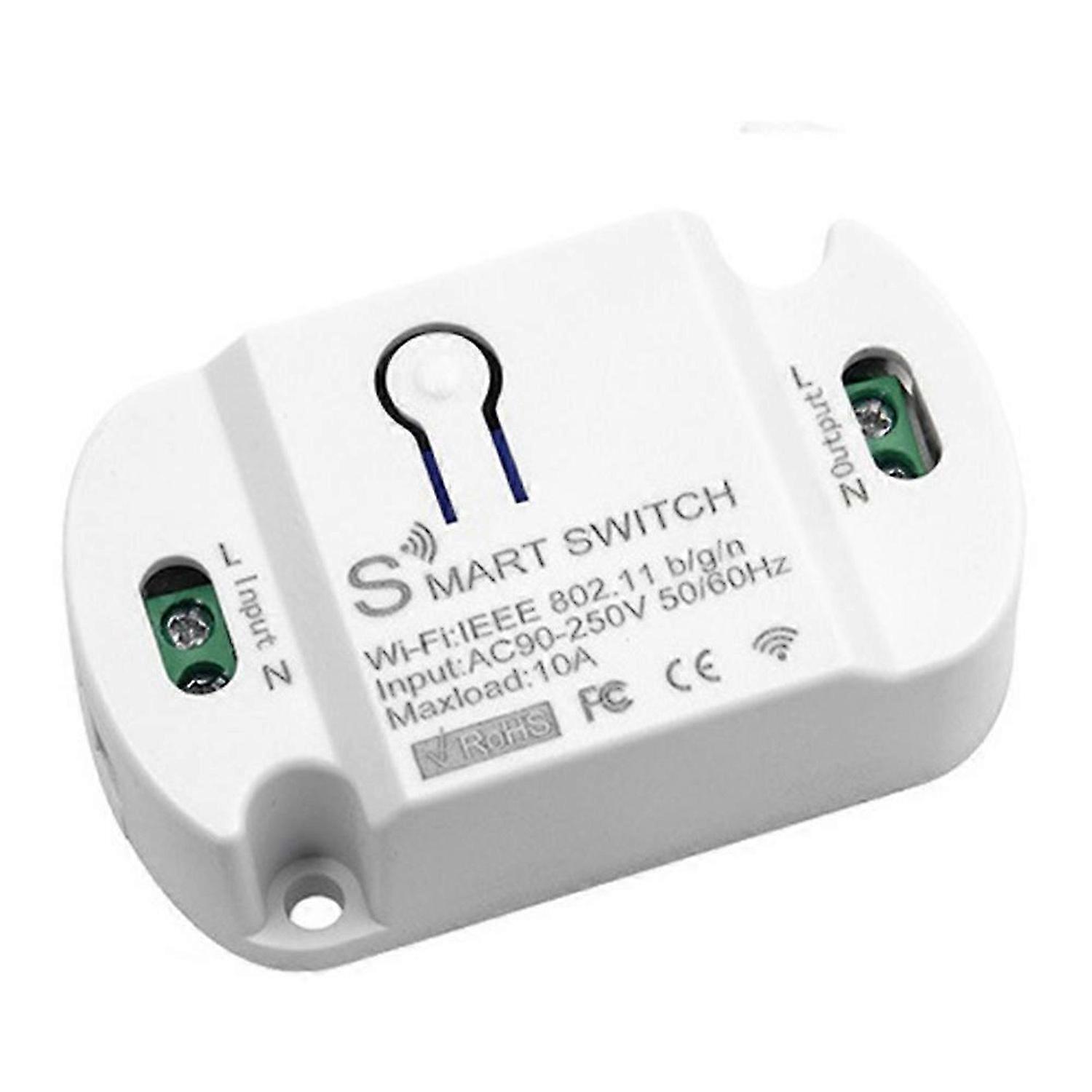 Tuya Wifi Smart Switch 10A Wireless Timer Smart Home LED Light Smart Life APP Voice Control Automation Module