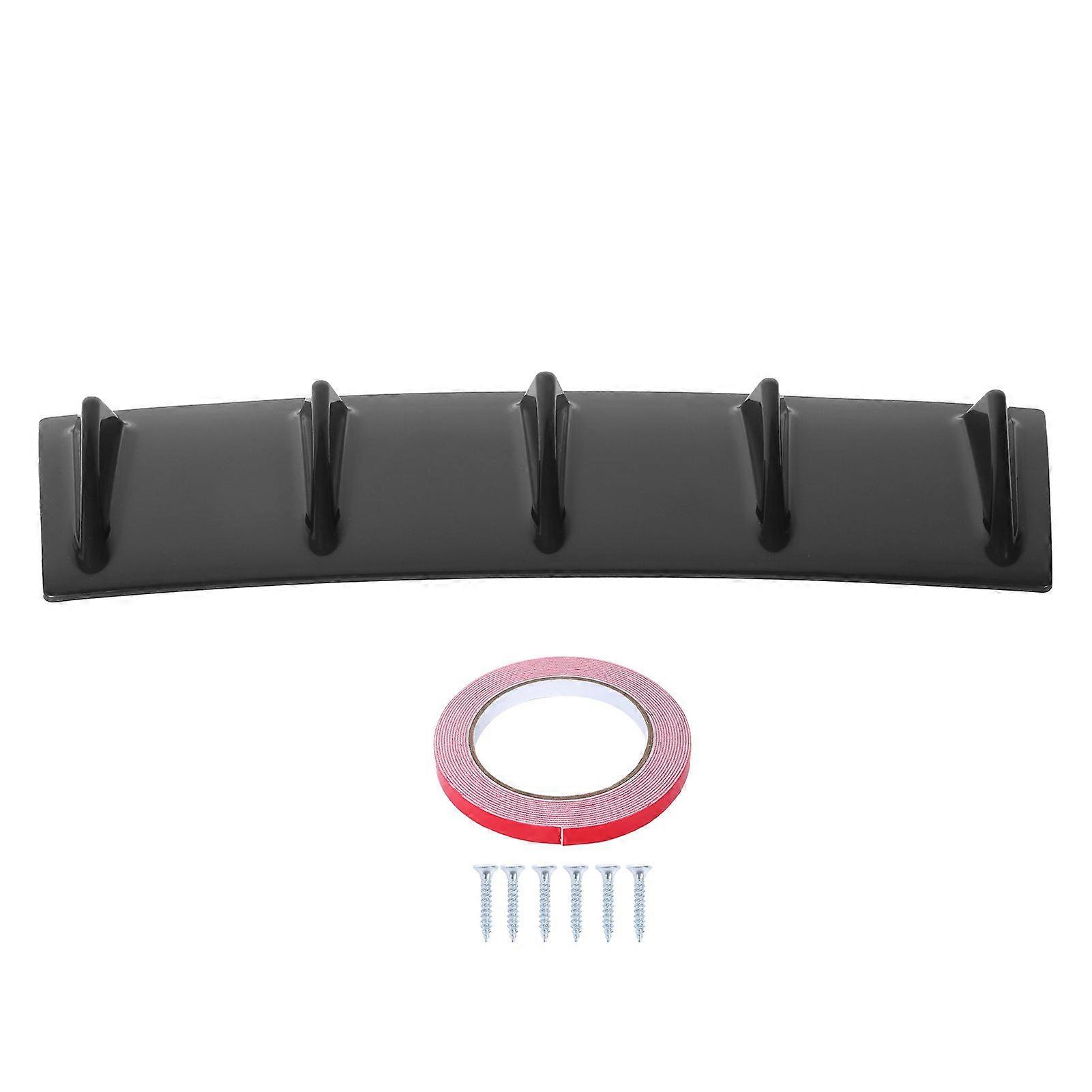 Achterbumper lip diffuser spoiler weerbestendig glanzend zwart universeel voor auto modificatie 5 vinnen