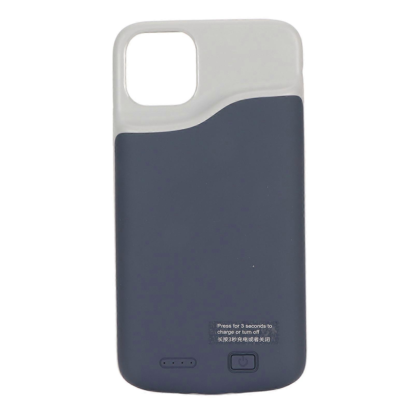 Phone Battery Case for IOS 11 Pro Max 6.5in Extended Charging Protective Cover 6000mAh Rechargeable Indicator Slim Case Blue