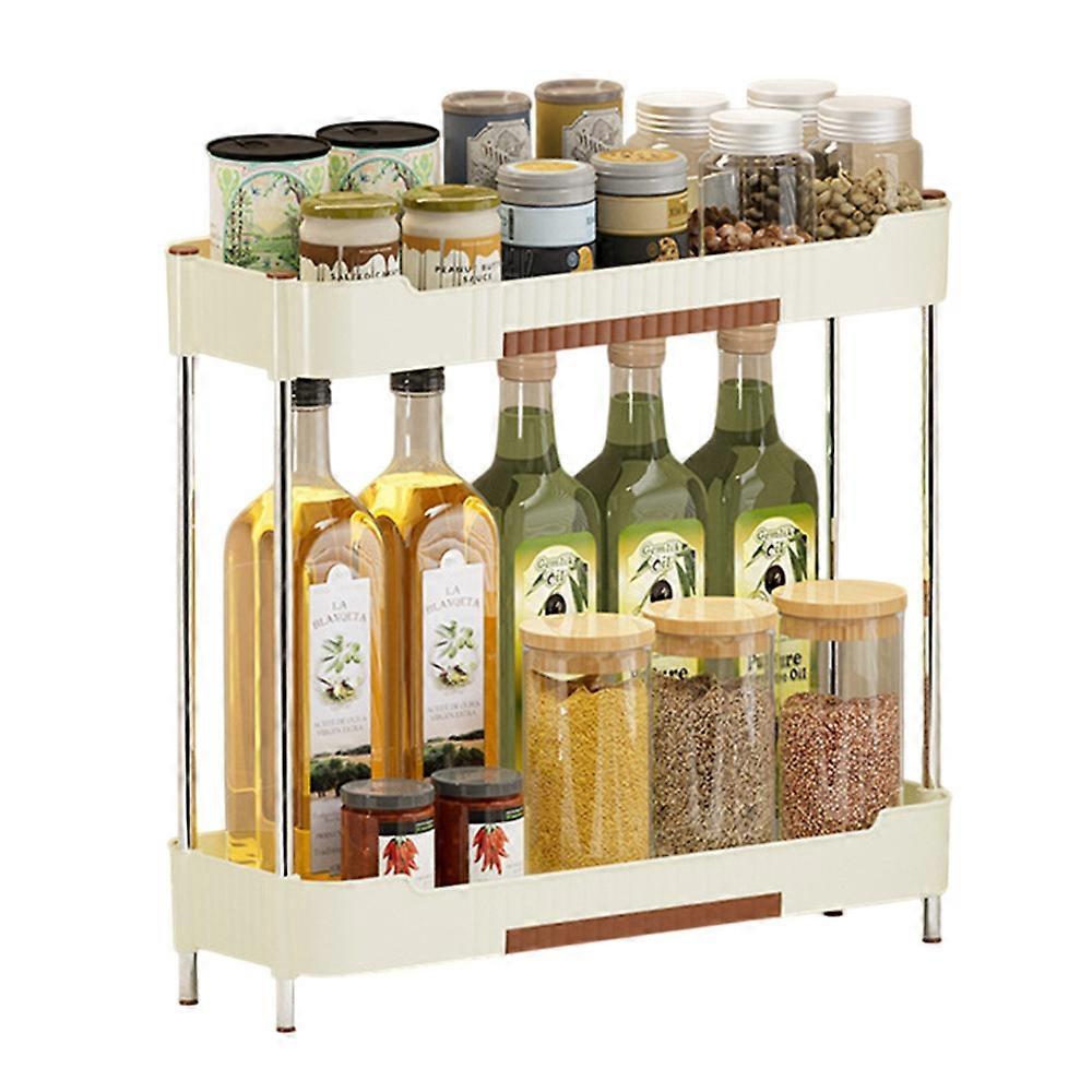 Narrow Kitchen Counter Organizer Rack Spice Bottle Storage Shelf for Home