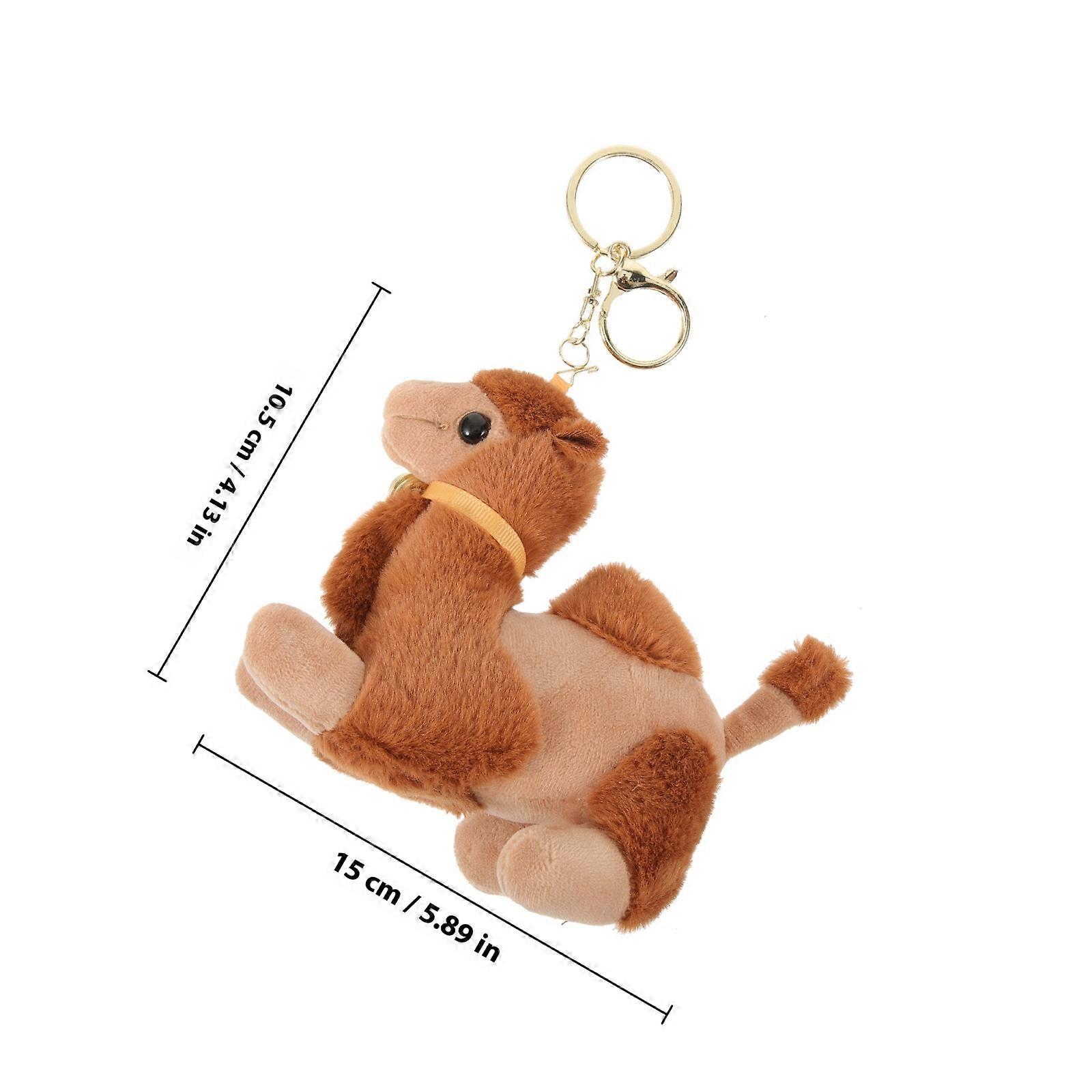 Stuffed Plush Camel Camel Table Decor Plush Material Keychain 1Pcs