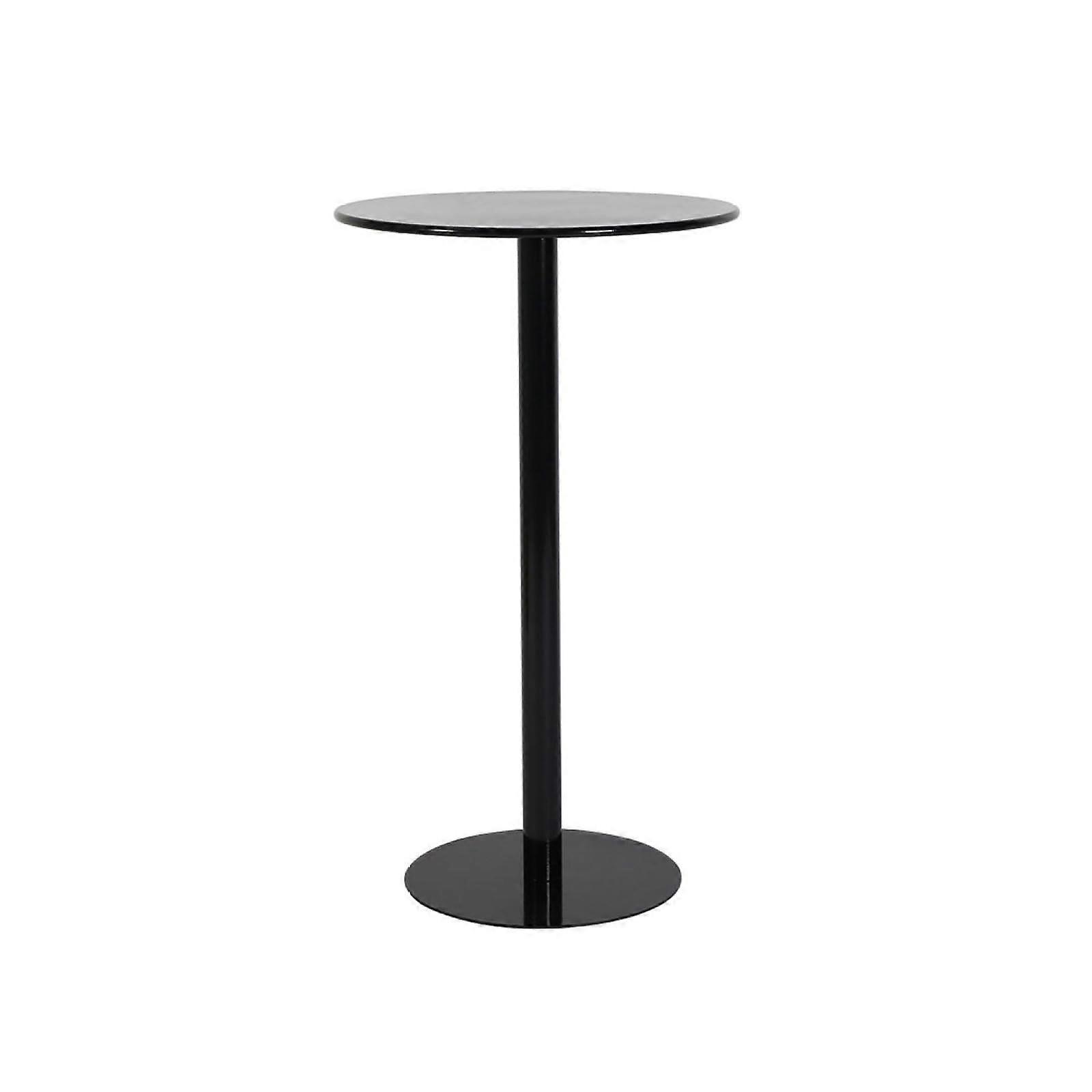 Round Bar Table Black 70 CM Diameter 104 CM Pub Height With Fixed And Stable Base Circular Cocktail For Home Office Dining Kitchen