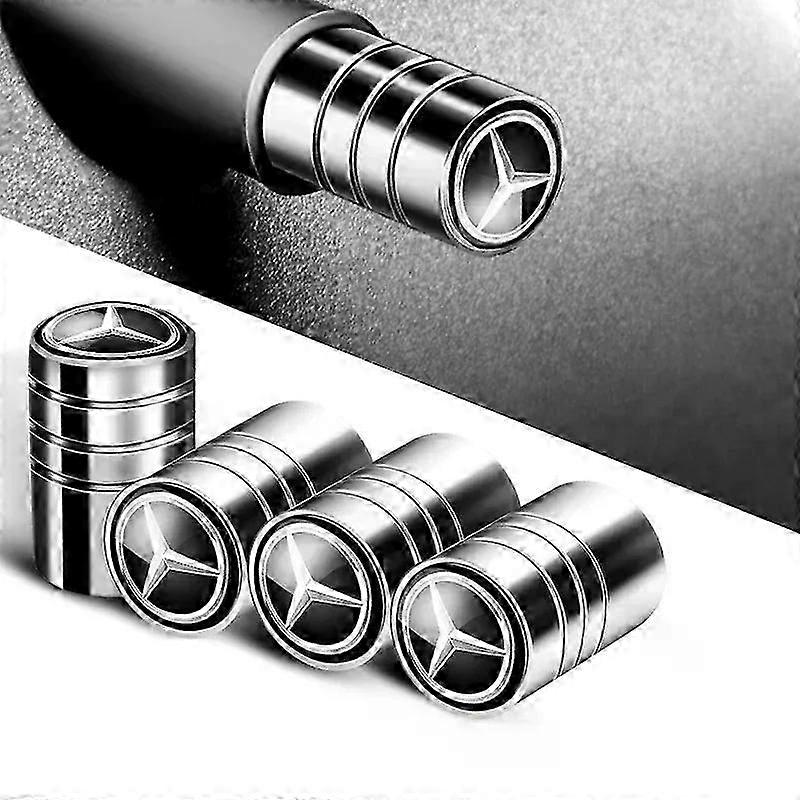 Car Tire Valve Caps Emblem Metal Cap Case Suitable For Mercedes Benz B/c/e/s Class A Class C200l Glc Gle Cla Accessories Car Styling