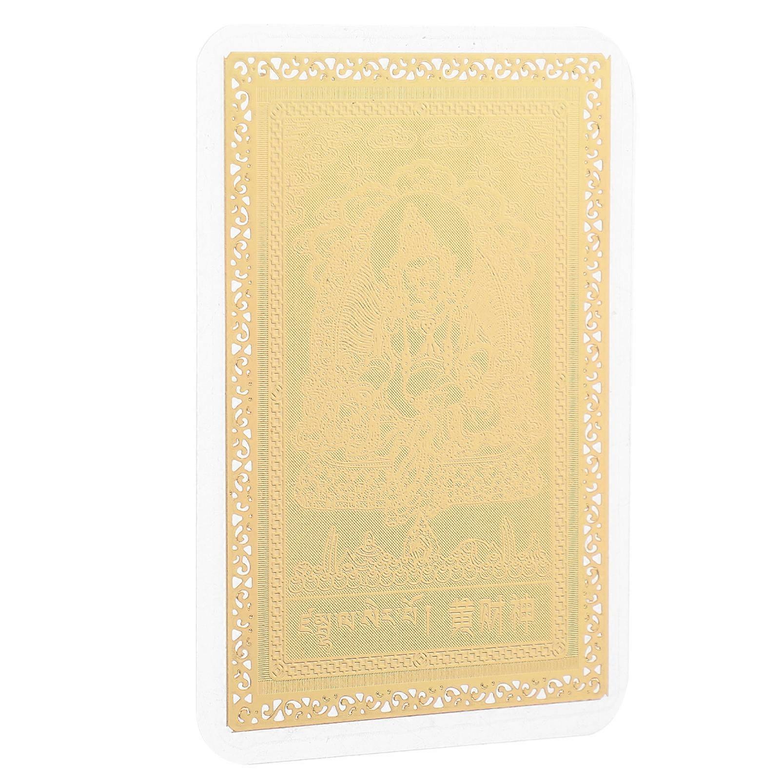 Chinese Amulet Card for Wealth 4Pcs Feng Shui God Wallet Charm
