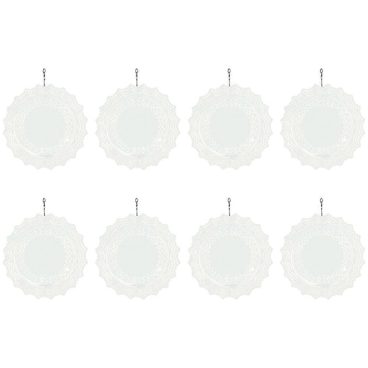8Pcs 10 Inch Sublimation Wind Spinner Blanks 3D Garden Wind Spinners