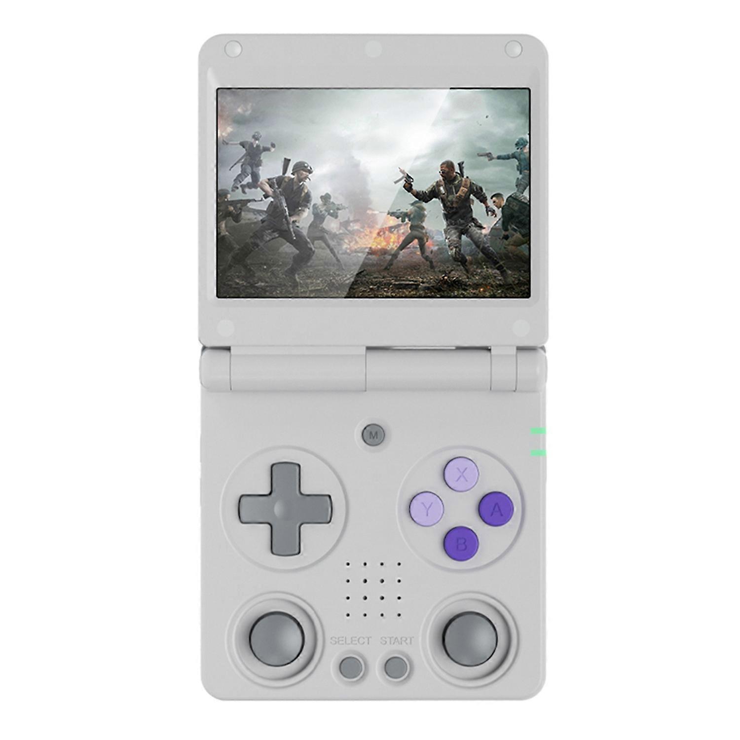 2pc AMPOWN RG34XXSP 3.4" Foldable Retro Handheld Game Console 64+128G - Grey