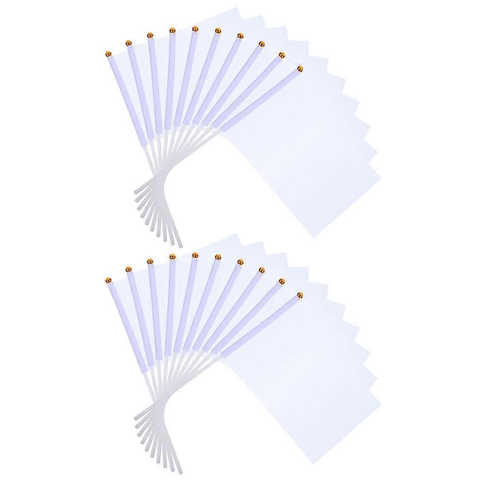 Sports Referee Flags Flags for Athletic Competition 100Pcs White