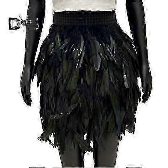 Punk Gothic Mini Short Skirt with Hand-Stitched Design for Stage Performance