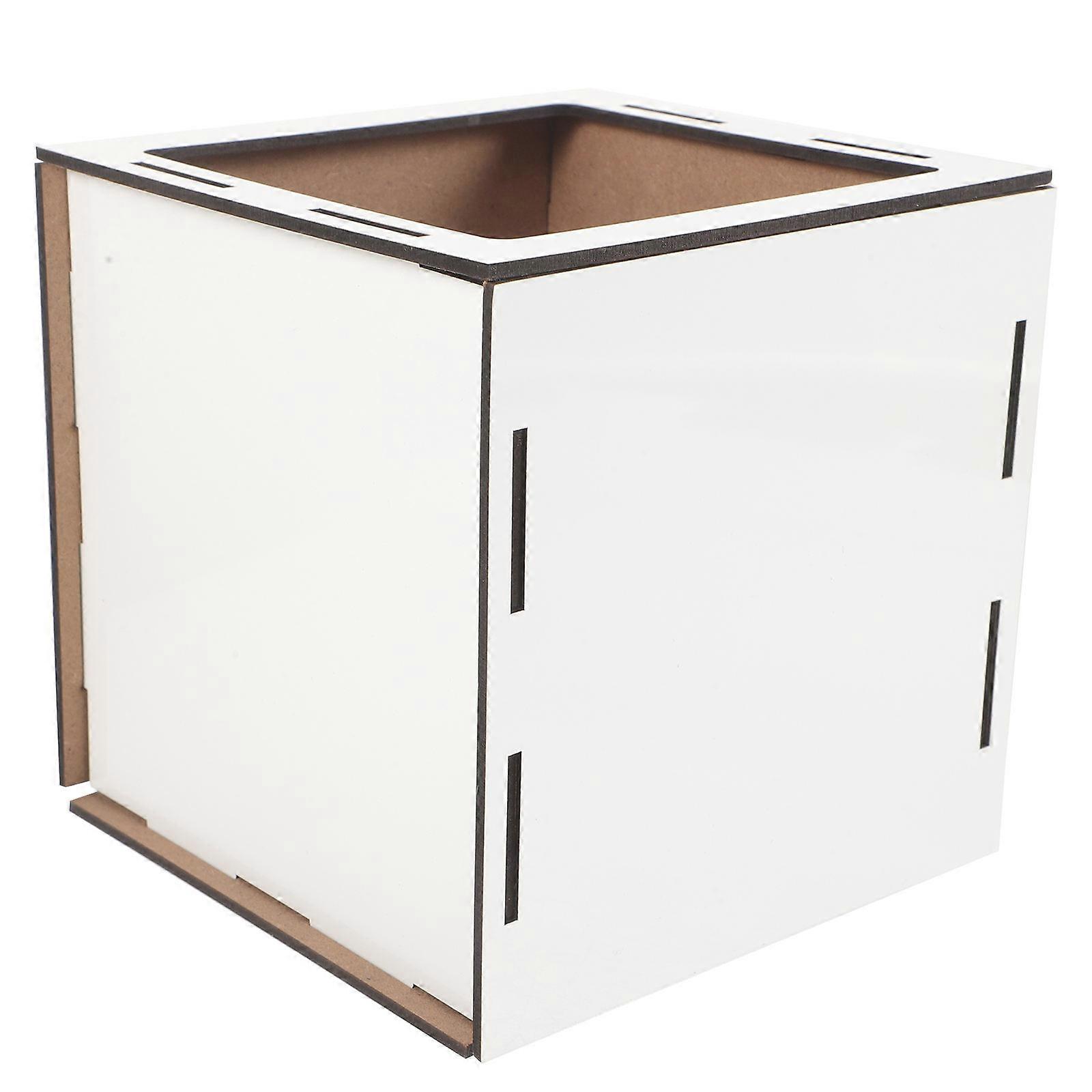 4Pcs Square Tissue Box Holder Heat Transfer Printed Container Ideal For Coffee Shop Use Featuring Stylish White Design