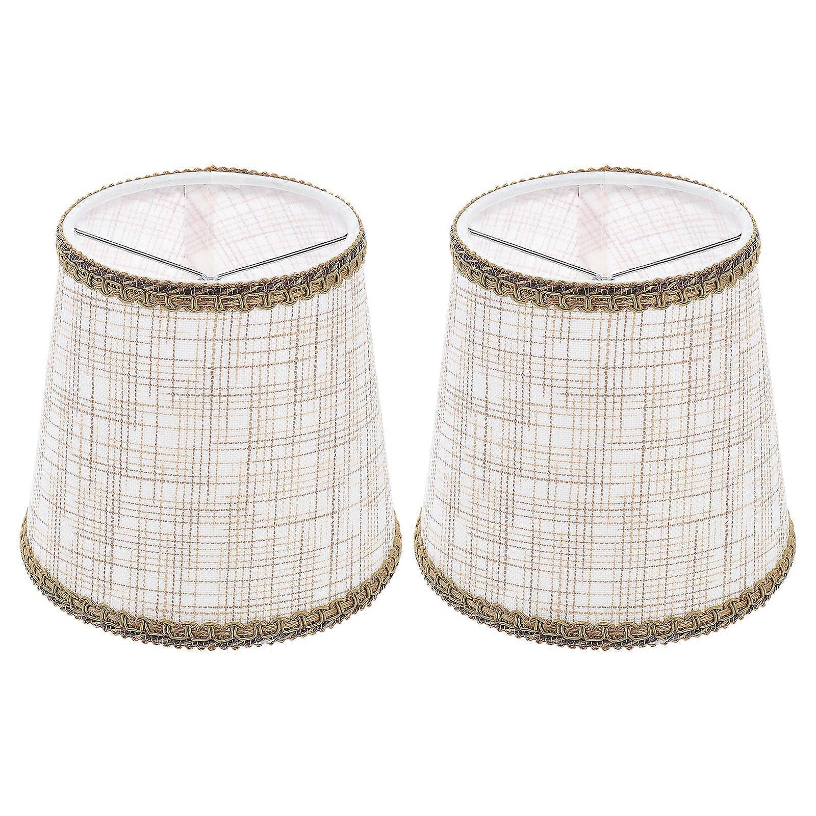 4 Pcs European Style Cloth Art Ceiling Lamp Shade For Home Decoration Assorted Color Light Diffusion 15X15CM