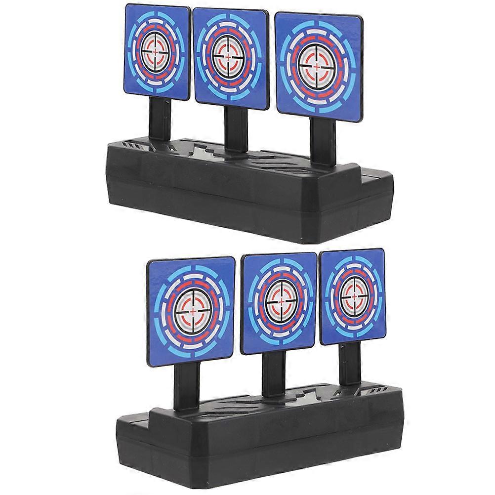Interactive Mark Target Toy for Game 2Pcs Blue Auto Resetting Plastic