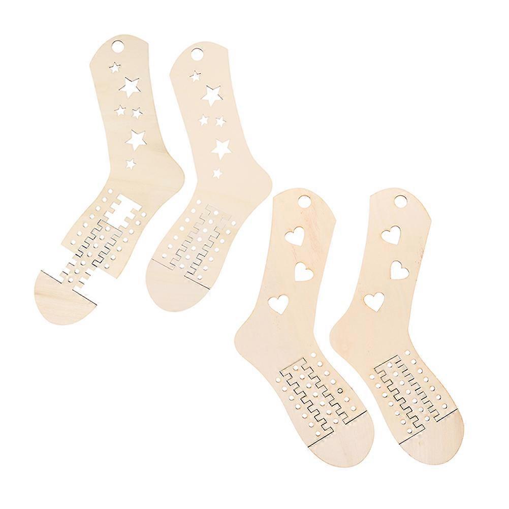 Sock Blocking Forms Wood Sock Blockers for Knitting 8Pcs Set