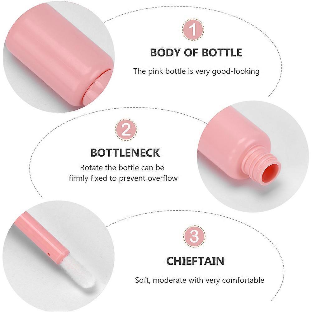 Empty Lip Gloss Tube Plastic for Storage Use 20Pcs Handmade Pink Tubes