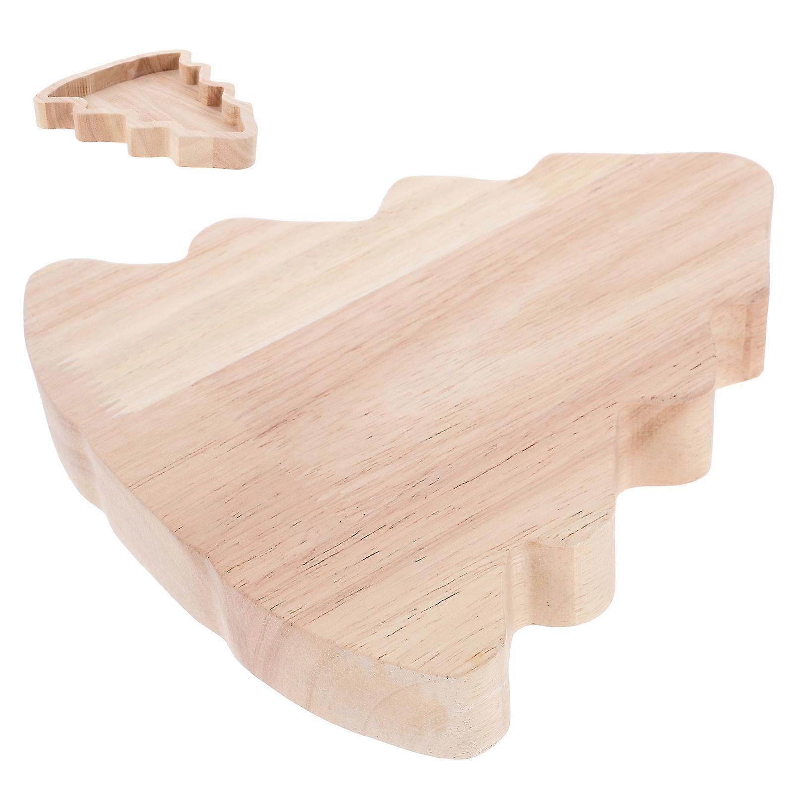 Wooden Snack Tray Christmas Theme for Storage Use 5Pcs Plates
