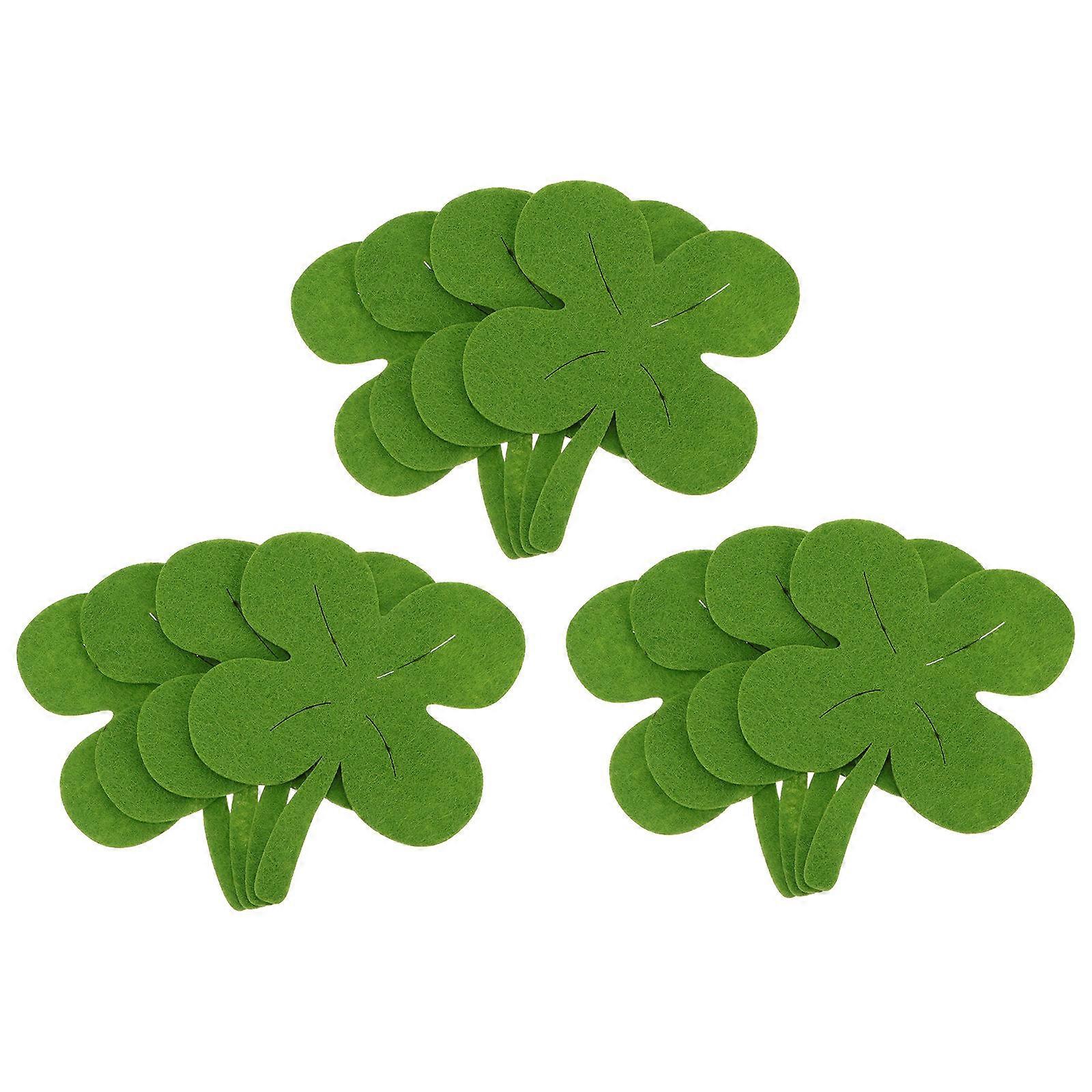 Green Cloth Coasters Four Leaf Clover Coasters for Home 12Pcs Set