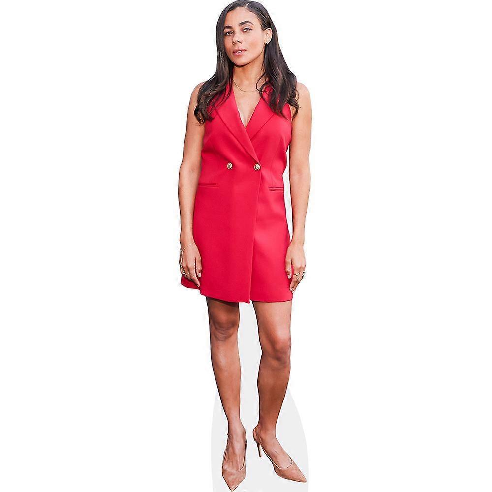 Murielle Hilaire (Red Dress) Cardboard Cutout (lifesize OR mini size). Standee. Stand Up.