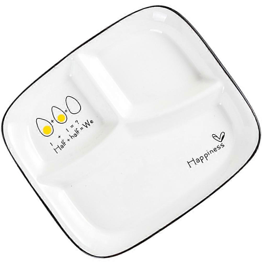 Portion Control Divided Plate Simple and Practical Coffee Shop 10 Inches Dishwasher Safe 1Pack