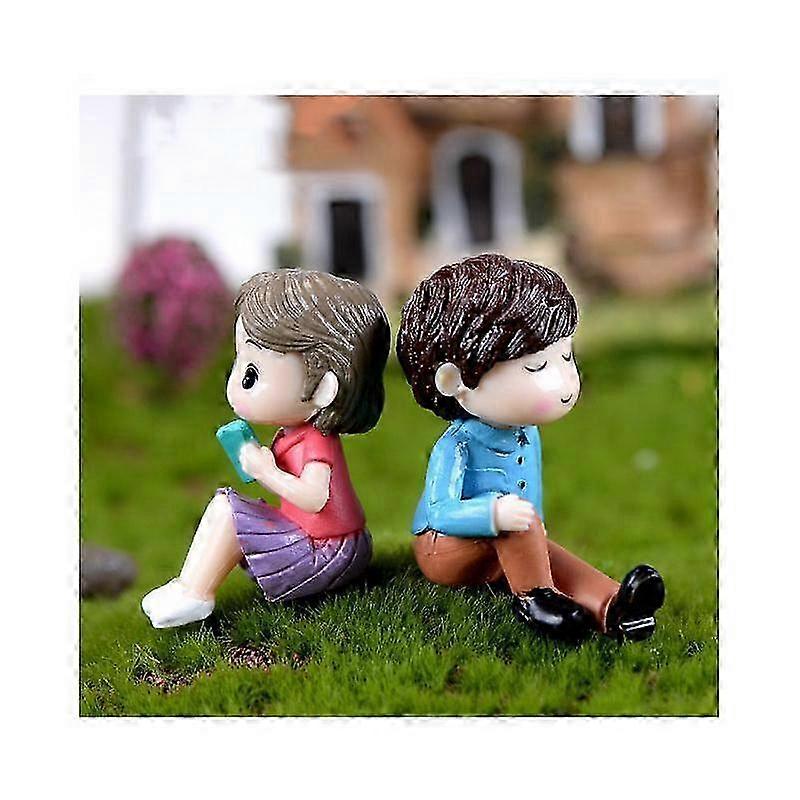 Multi-styles Cute Mini Stool Couples Animals Trees Bridge Miniatures Micro Landscape Action Figures Fairy Garden Supplies 2025