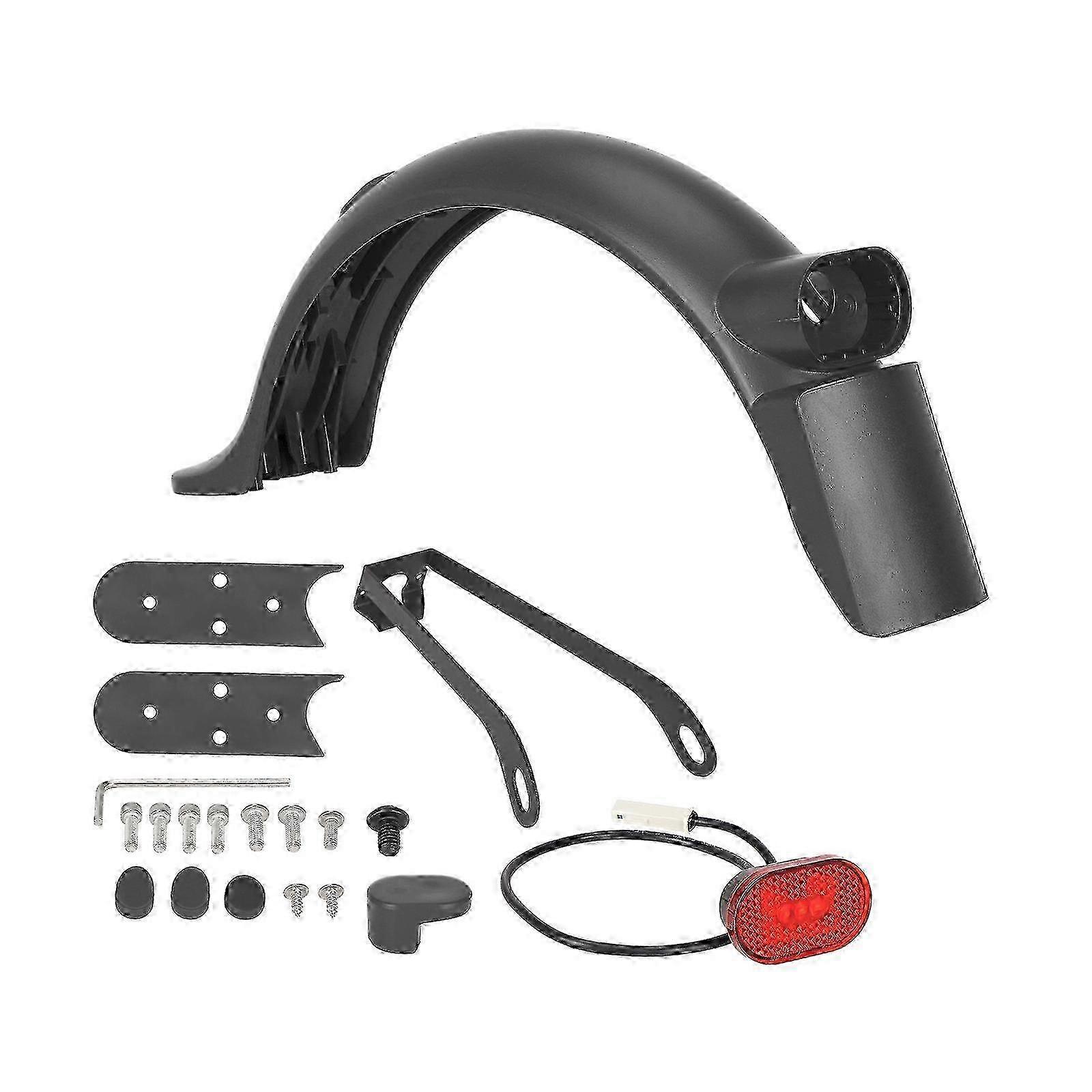 Scooter Tire Splash Mudguard Electric Scooter Rear Mudguard with Rear Taillight for M365 Scooter Replacement Part Red