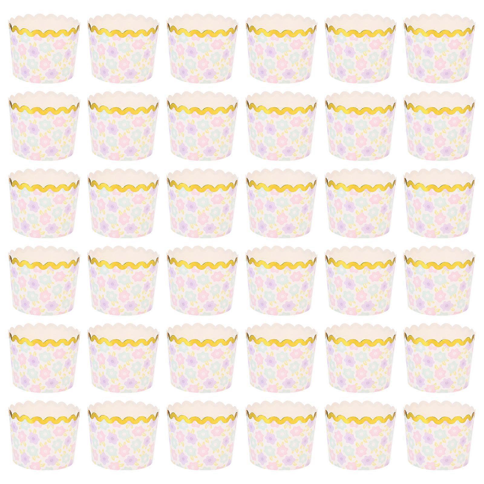 50Pcs Decorative Cupcake Cups For Baby Showers And Tea Parties In Multi Color Made From Food-Grade Paper For Secure Use