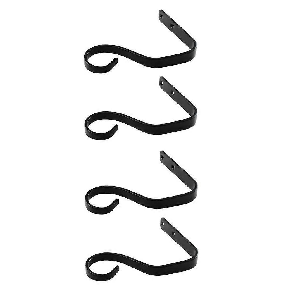 Hanging Plants Bracket Iron Hook for Storage 4Pcs Rustic Wall Mounted Holder