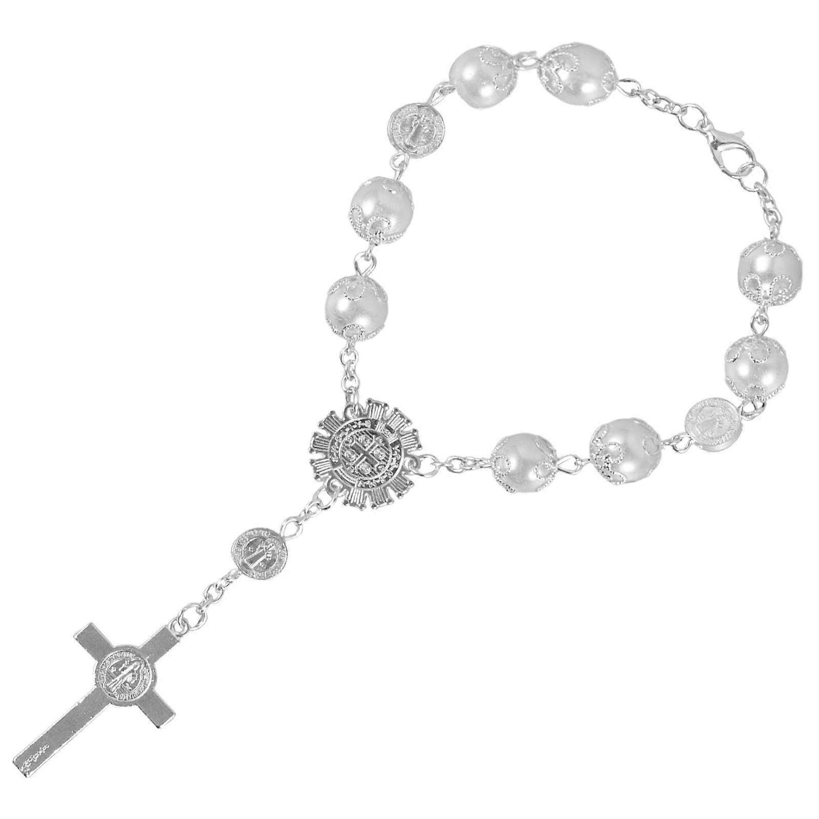 Car Charm for Rearview Mirror Using 4Pcs Rosary Bracelet Hanging Accessory