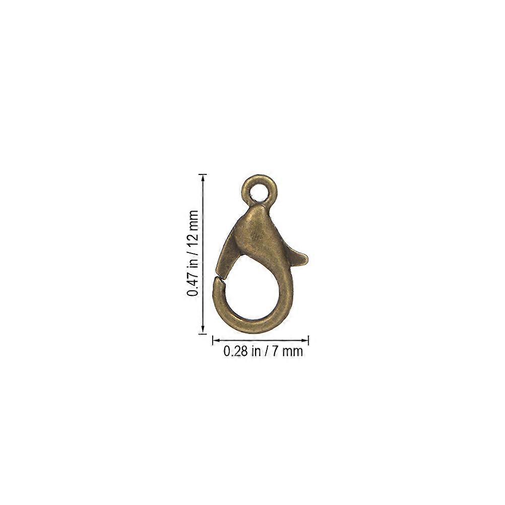 Lobster Clasp Lobster Claw Clasp for DIY Jewelry Making 100Pcs Bronze