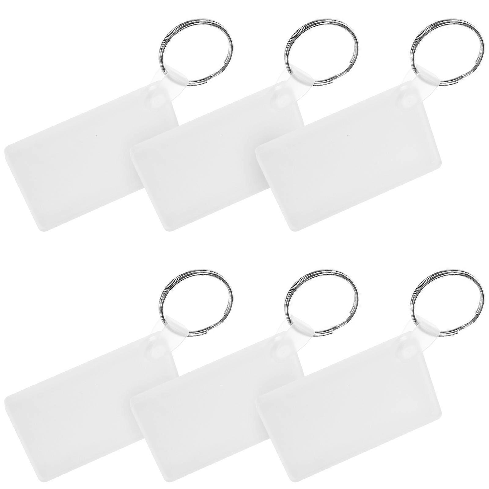 Portable Key Chain Sublimation Keychains for Decoration 30Pcs White Material