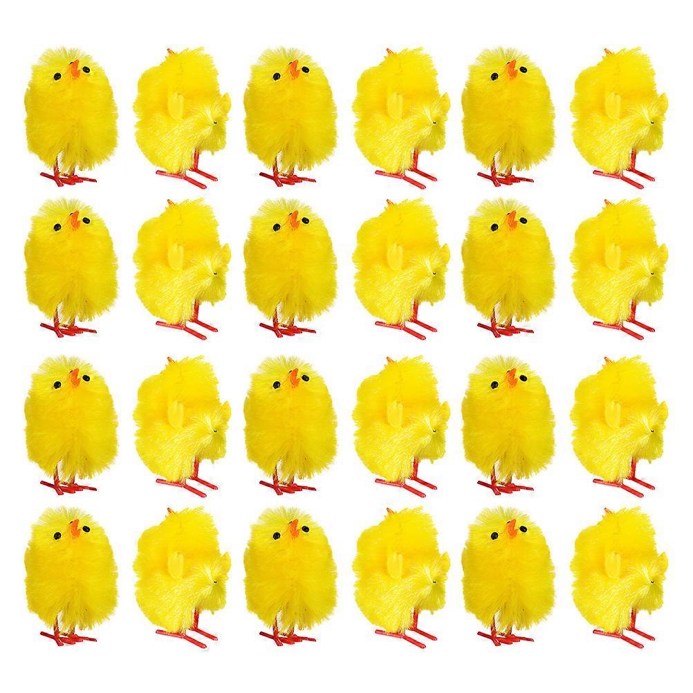 Easter Chick Model Mini Chicks Decoration for 240Pcs Yellow Plastic Figures