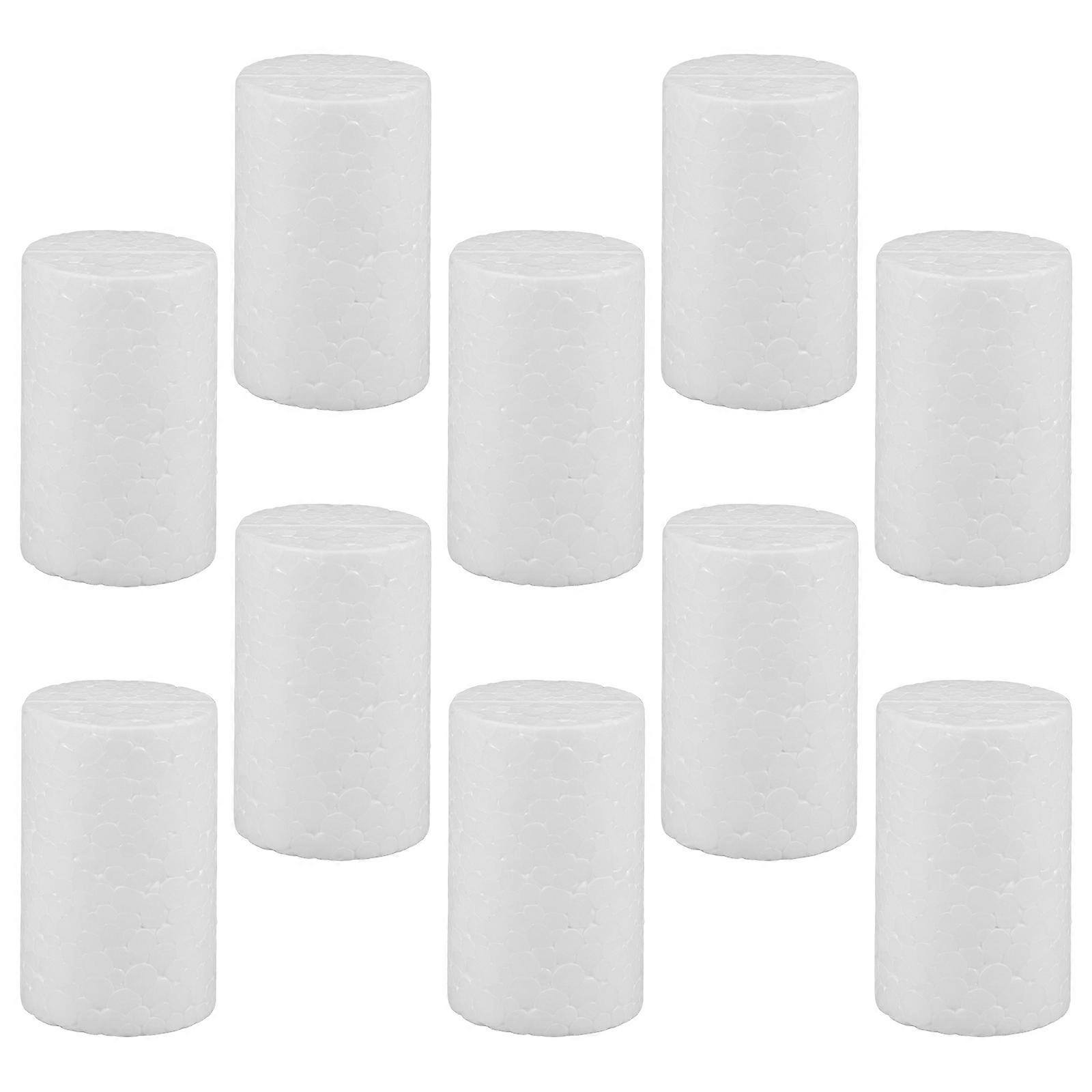 White Foam Cylinders for DIY Christmas Foam Cylinders for Crafts 30Pcs