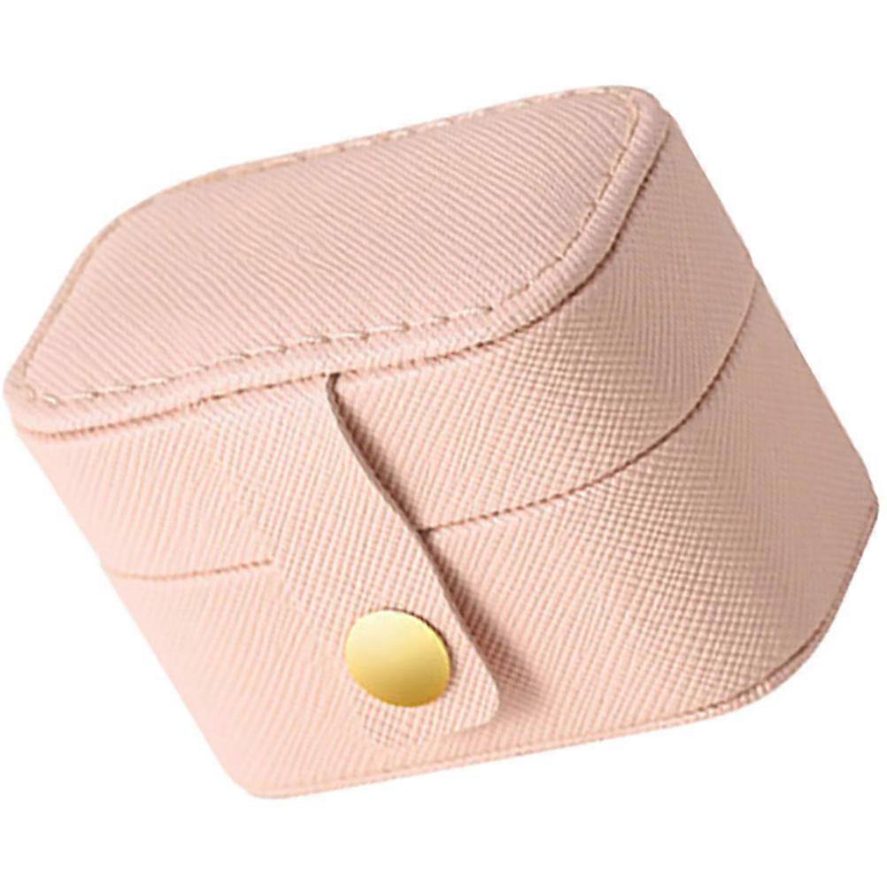 Portable Jewelry Box Storage Case For Girls Daily Use Pink Rectangular 3Pcs Organization