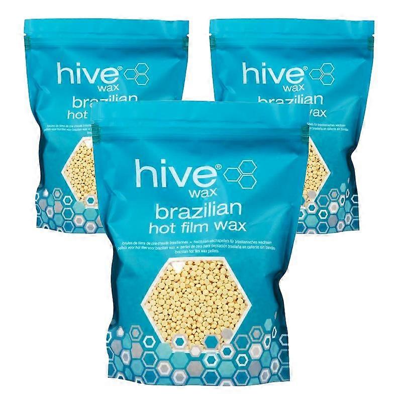 Hive 巴西热膜蜡颗粒蜡适用于敏感区域所有皮肤类型 - 3x 700g