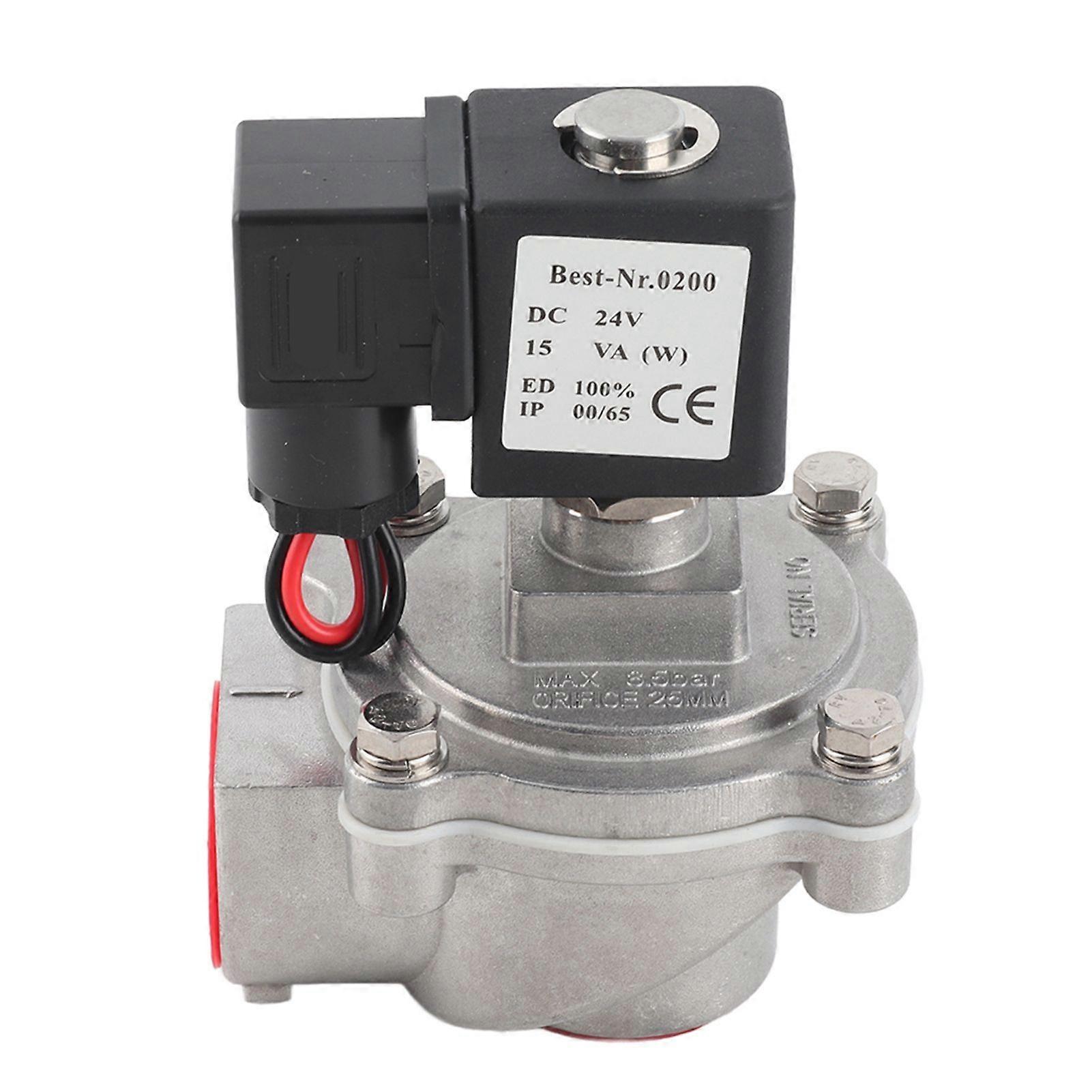 G1" 2 Way Right Angle Solenoid Pulse Valve Electric Magnetic Pulse Valve DMF-Z-25 DC 24V
