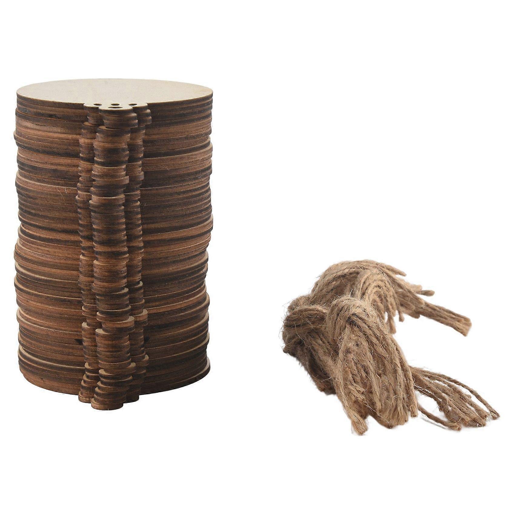 50pcs DIY Craft Wooden Round Bauble,for 
