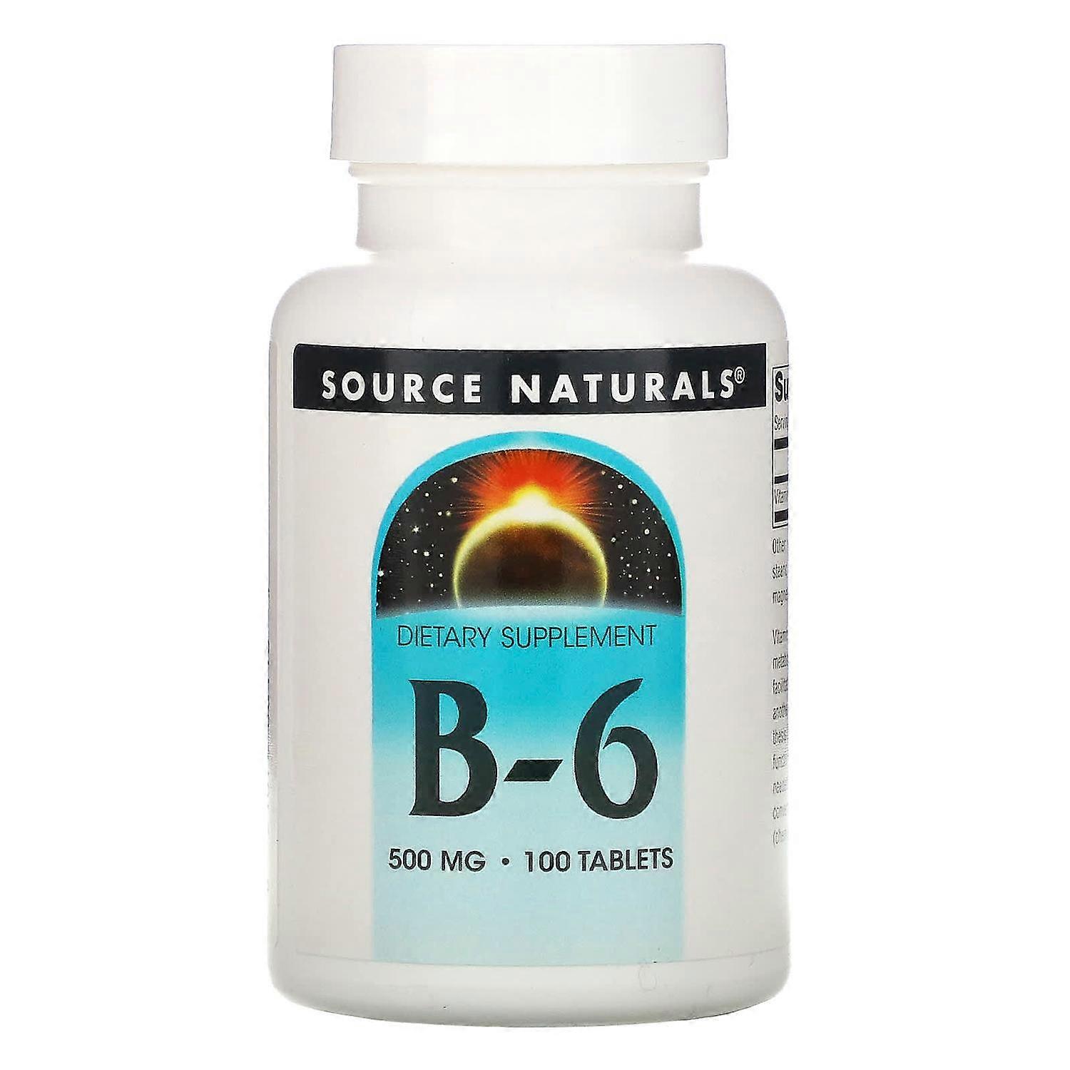 Source Naturals, B-6, 500 mg, 100 Tablets