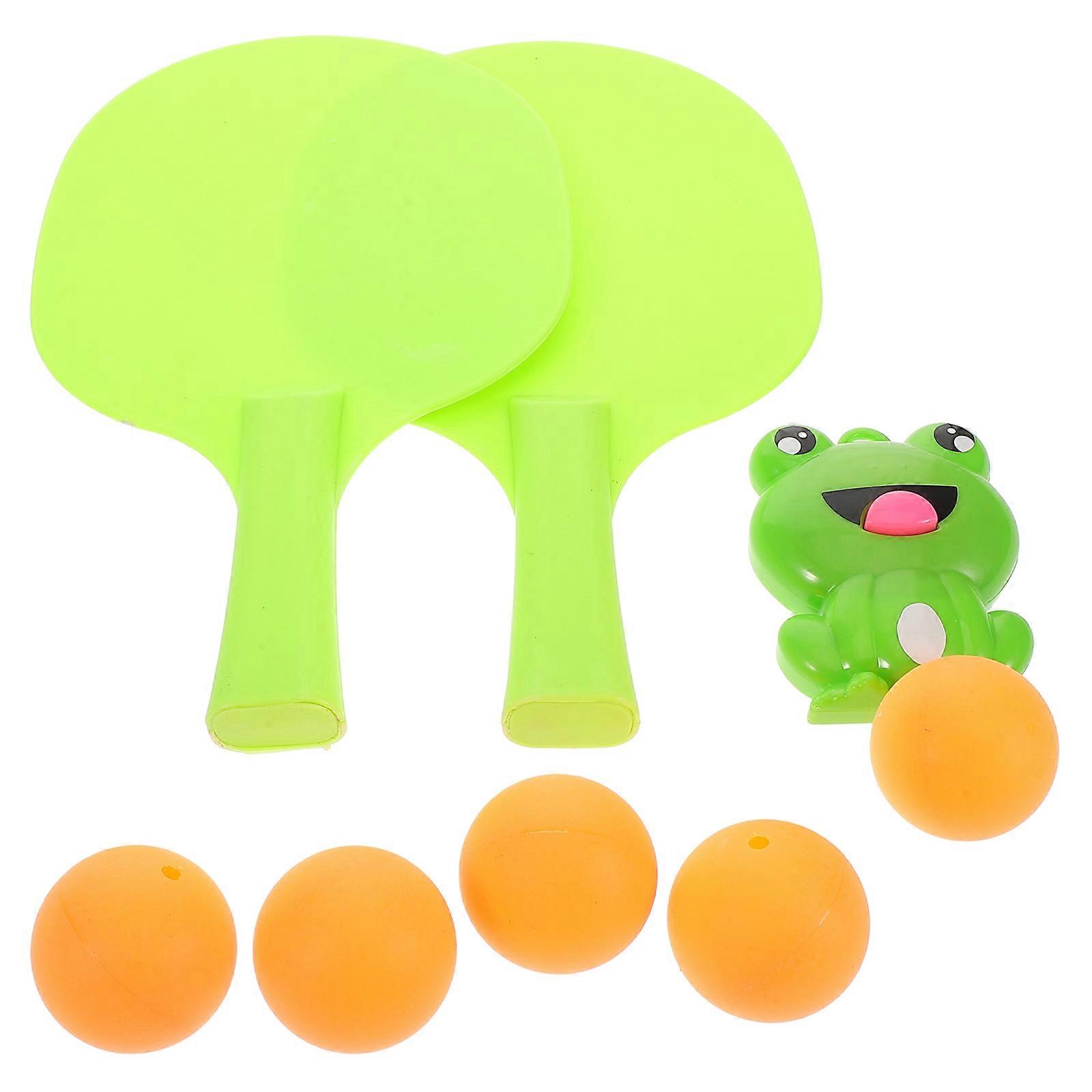 Table Tennis Training Device Set For Parent Child Interaction Indoor Recreation Green Color For Engagement