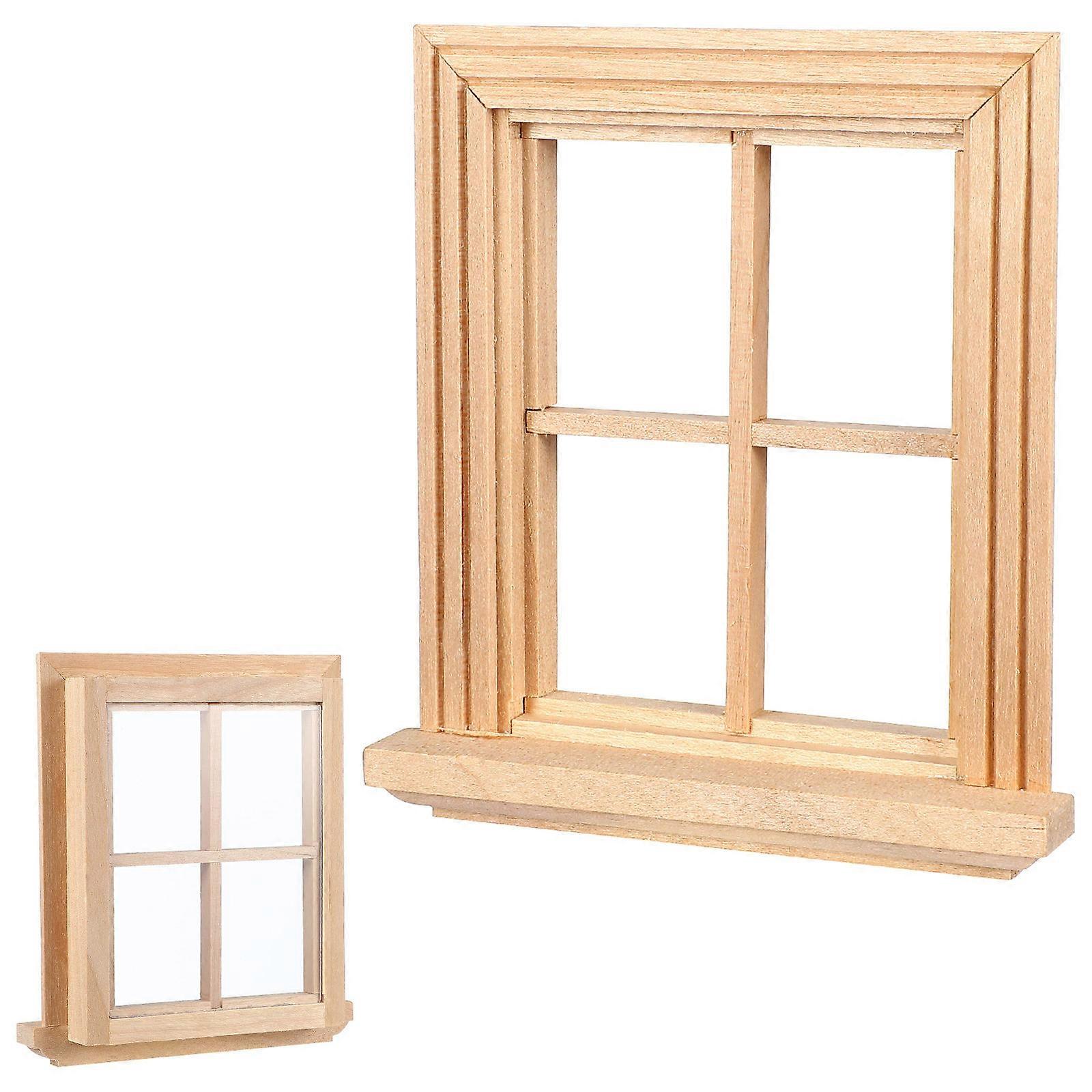 Decorative Miniature Window Frame For Kids And Hobbyists DIY Tiny House 1Pcs