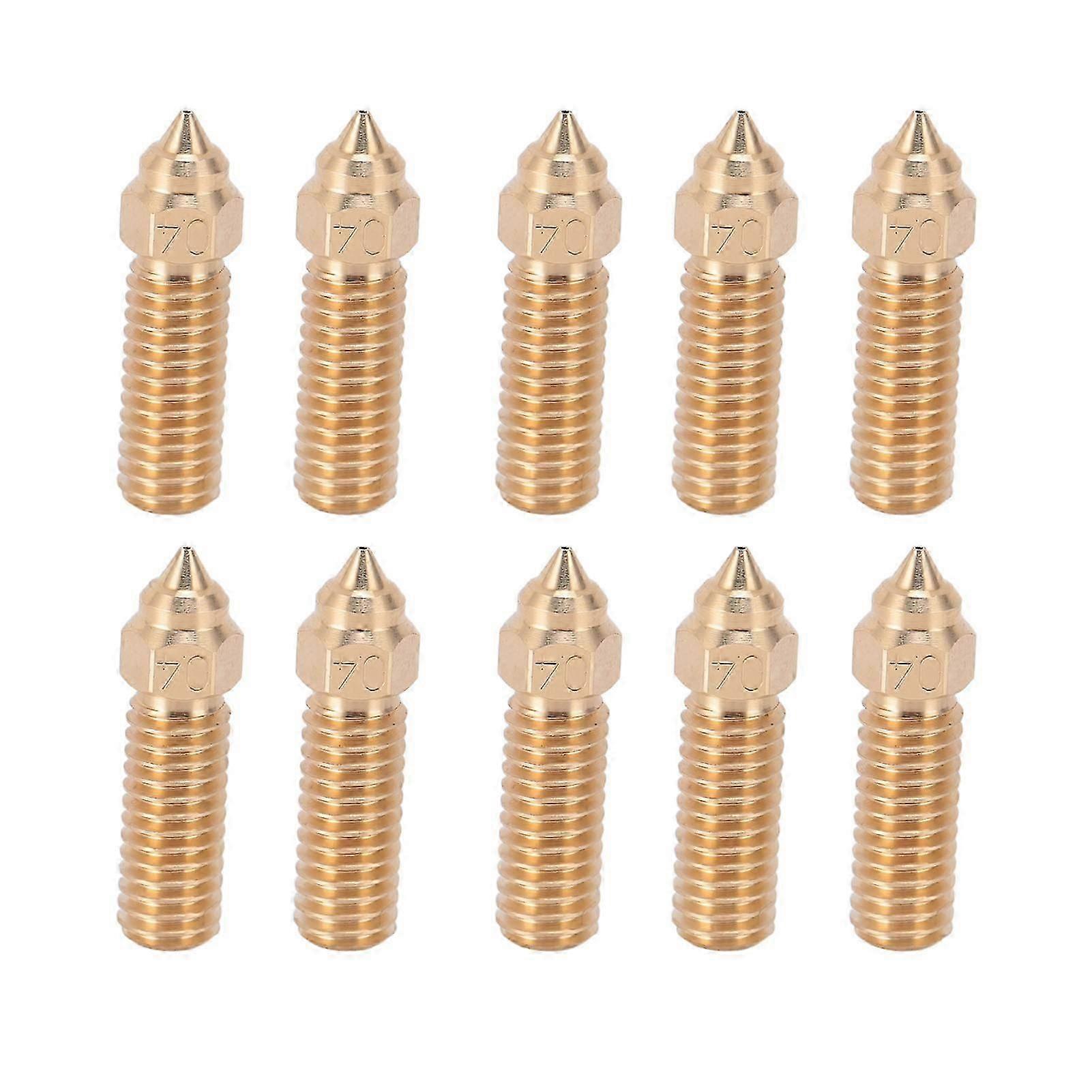 10pcs 3D Printer Extruder Brass Nozzles High Temperature Resistance Wear Resistant for Creality K1 for CR M4 for Vyper for Kobra 0.4mm