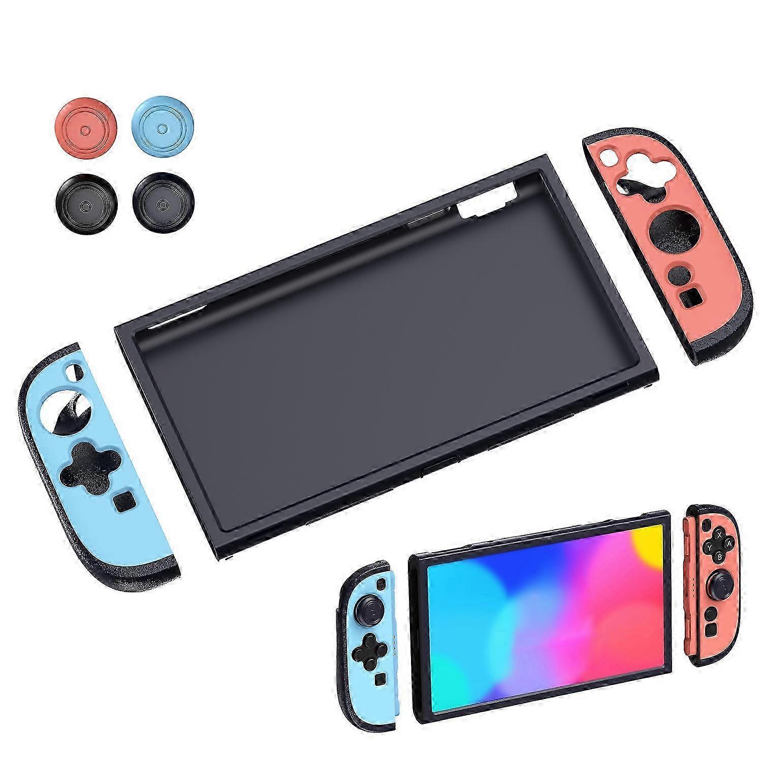 STARTRC GAMES For Nintendo Switch 2 Dual Color Split Controller Grip Covers with Silicone Protective
